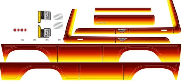 Ausverkauf - Traxxas Stickers Ford Bronco Sunset 8078