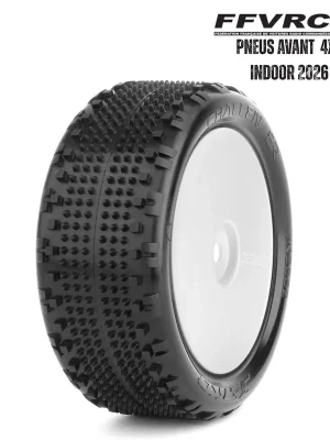Neuheit | Jetko Pneus monté Challenger Avant 4WD EOS Jaune Indoor FFVRC 2026 + Jantes (x2) JK2002EGW