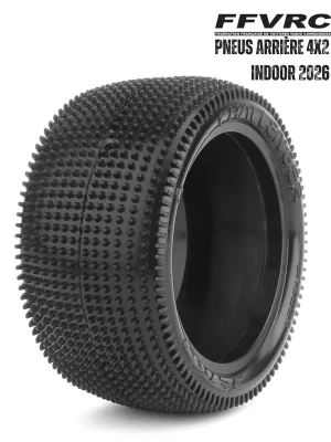 Direkt vom Hersteller - Jetko Pneus Challenger Arrière EOS Jaune Indoor FFVRC 2026 (x2) JK2004E