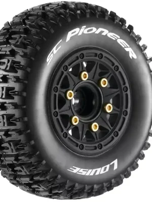 Louise RC Pneus SC-Pioneer + Jantes avec hexagone 12-14-17mm (x2) LR-T3148SB - Online bestellbar