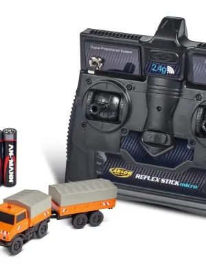NEU Carson 500504177 Mercedes-Benz Unimog U406 mit Hänger 100% RTR orange 1 87 - Preishit