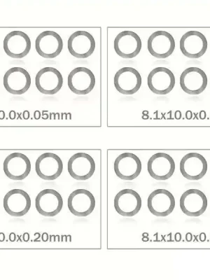 MR33 MR33-SH-8 Unterlegscheiben Set 8,0 x 10,0mm 0,05/0,1/0,2/0,3mm (je 10) - Sonderangebot