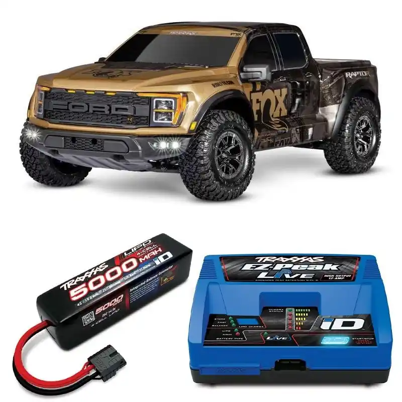 Traxxas 101177-4FOXSESET1 Raptor 4x4 4S Ultimate Edition Brushless 1 10 RTR FoxSE Set1 inkl. Traxxas Lipo-Akku & EZ-Peak Ladegerät - Direkt kaufen