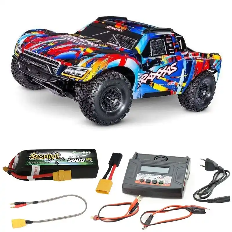 Nur begrenzt verfügbar - Traxxas 102076-4RNRSET MAXX-SLASH 6S 4x4 Short-Course-Truck 1 8 RTR Brushless, RNR inkl. Ladegerät, Lipo-Akku, Kabel & Adapter