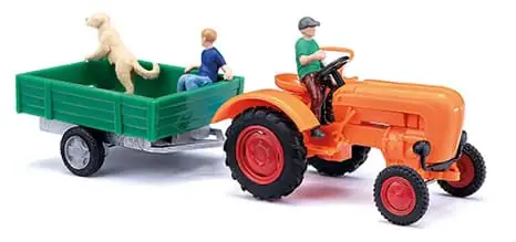 Allgaier A 111 L m.Einachs Anhänger + Figuren -1 87- | Super-Preis