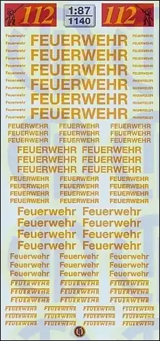Feuerwehr-Schriftzüge - Gold-Gelb- - Rabatt