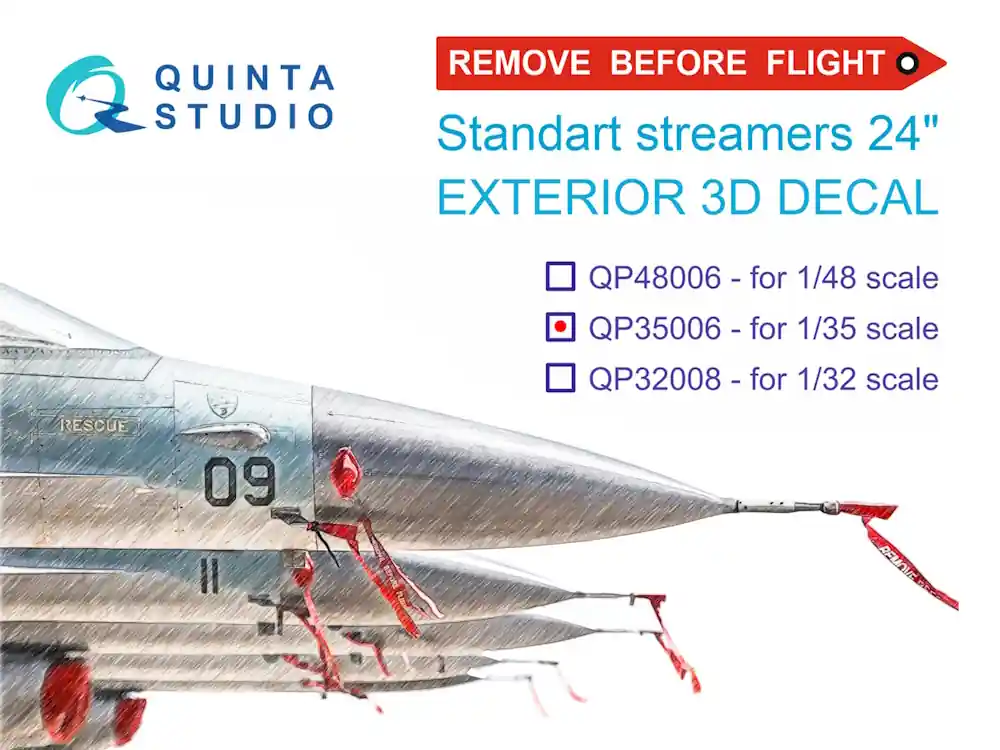 "Remove Before Flight" standart external streamer 24", 20 Pcs - 1/35 - Expresslieferung