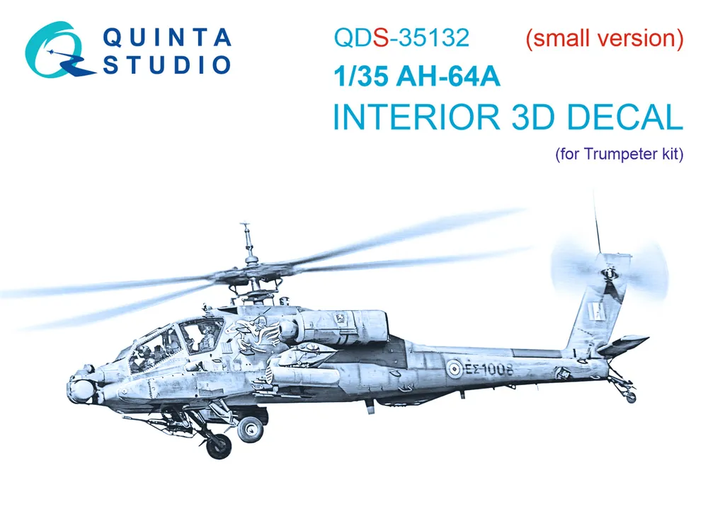AH-64A 3D-Printed & coloured Interior on decal paper (Trumpeter) (Small version) - Top bewertet