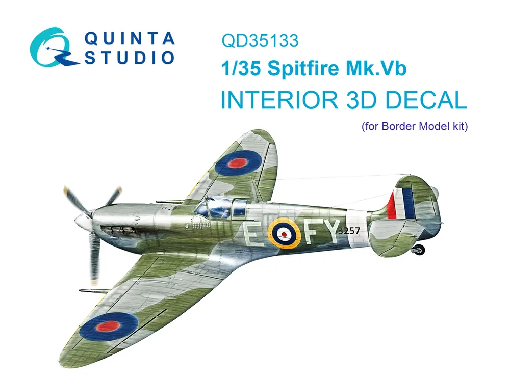 Topseller | Spitfire Mk. Vb 3D-Printed & coloured Interior on decal paper (Border model)