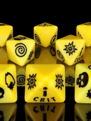Baron of Dice - Generic Yellow D8 Dice Set (10) | Kostenlose Rückgabe