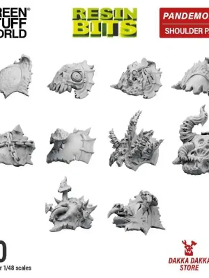 Green Stuff World - DakkaDakka - Pandemonium - Nurgle Shoulder Pads Set 01 | Nur für kurze Zeit
