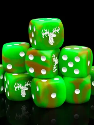 Baron of Dice - Forest Stag 16mm Round Corner Dice (25) - Mega-Angebot